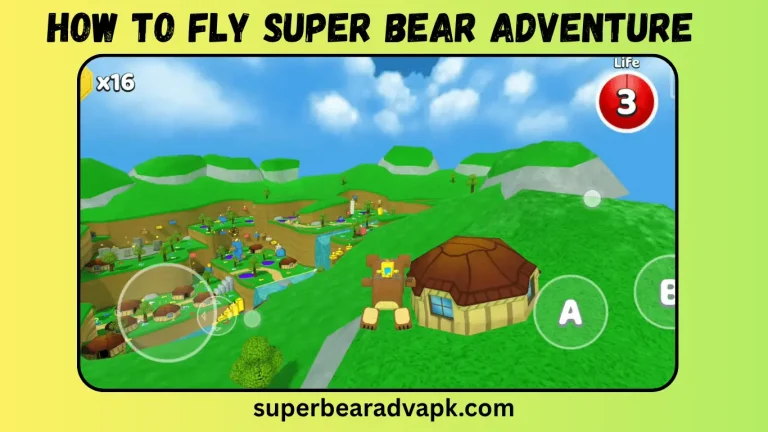 how to fly in Super Bear Adventure mod apk